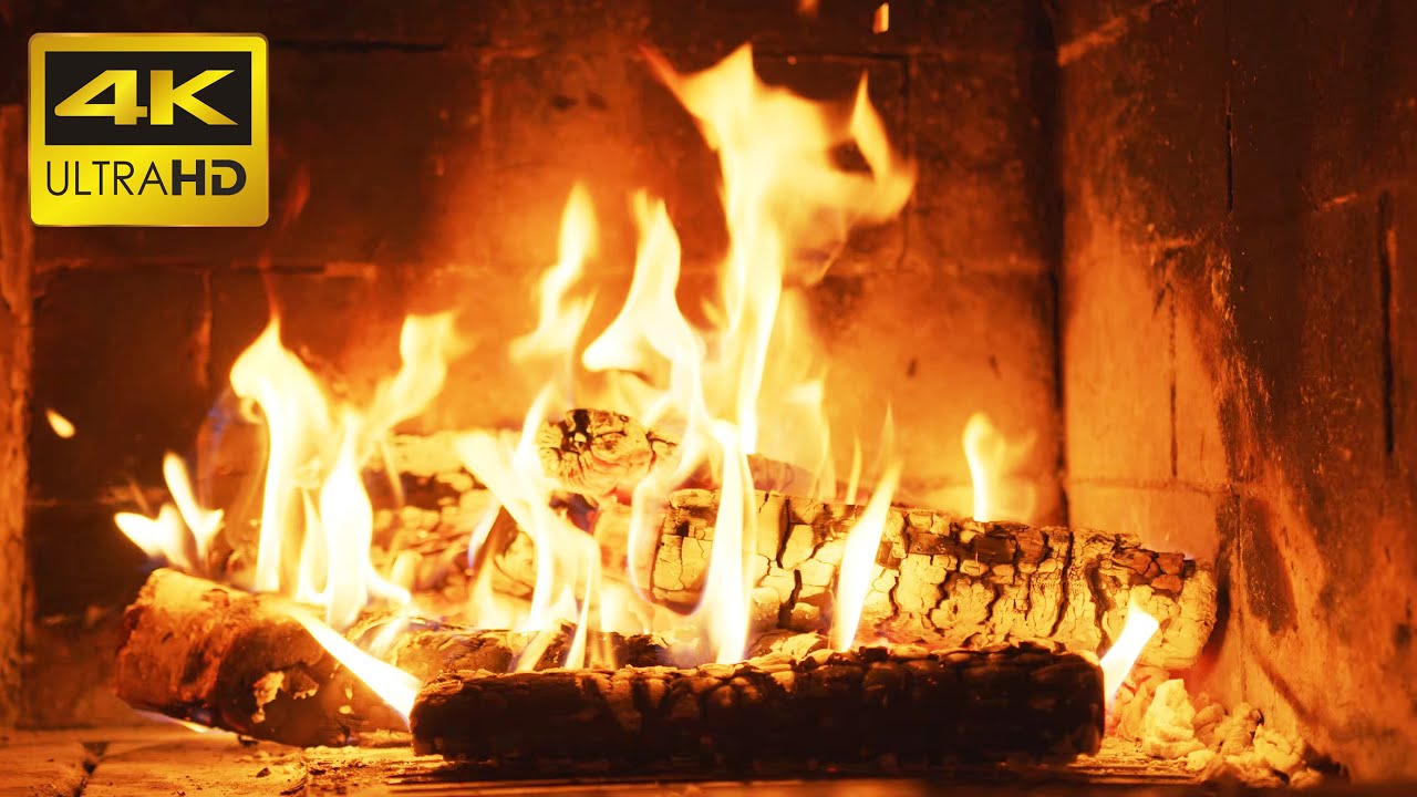 🔥 Расслабляющий КАМИН (10 ЧАСОВ) с треском дров для снятия стресса (Fireplace 4K)