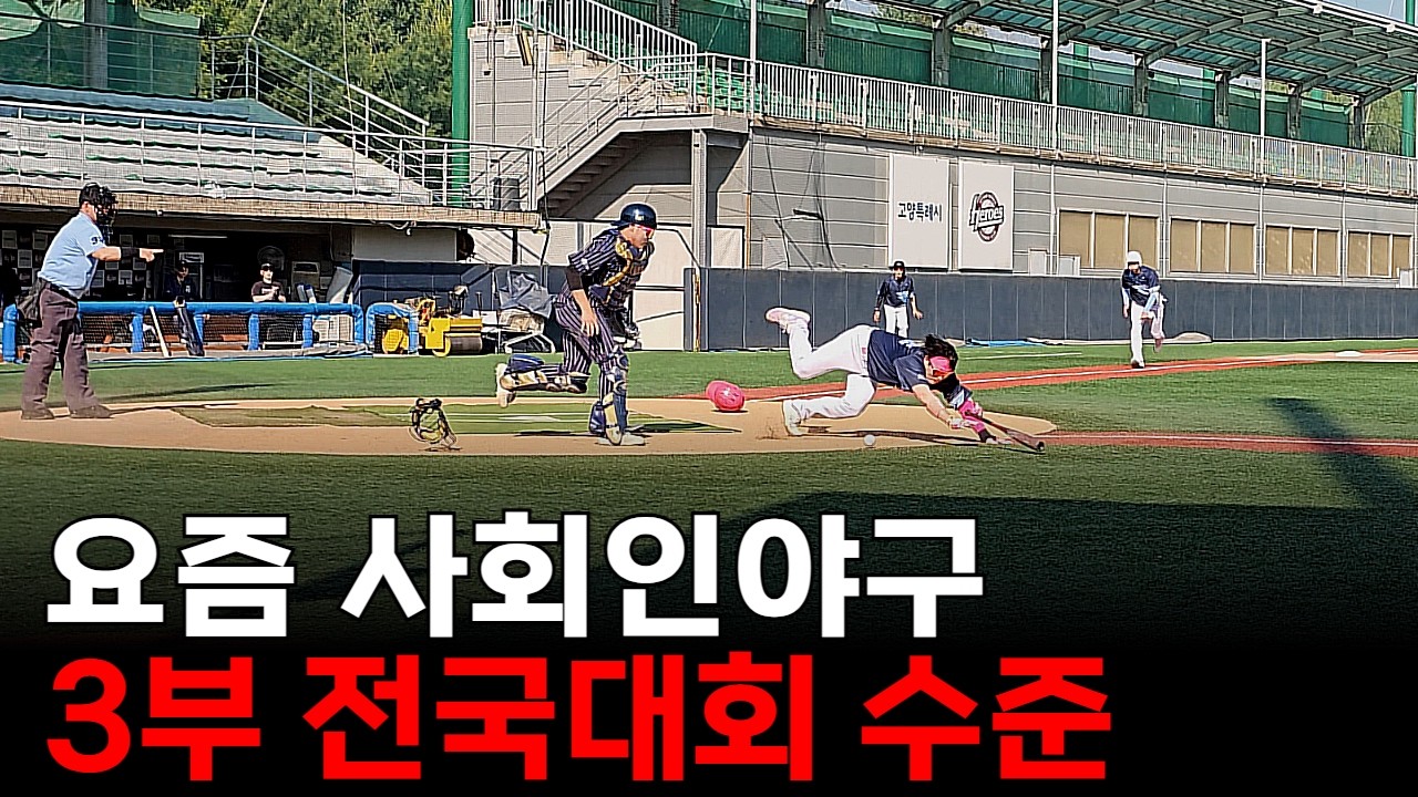 요즘 사회인야구 전국대회 보편적인 실력