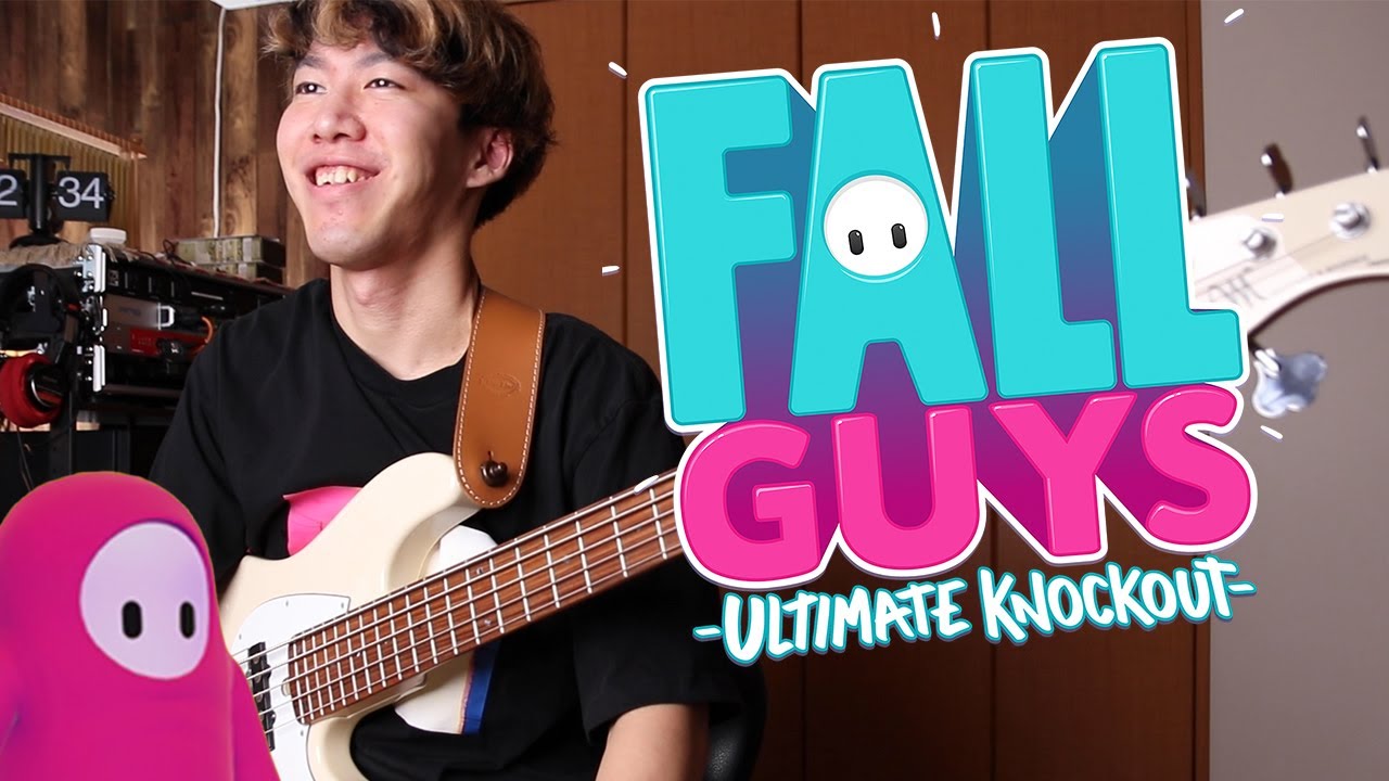 フォールガイズの曲をベースで弾いてみました！　Fall Guys song played on bass!