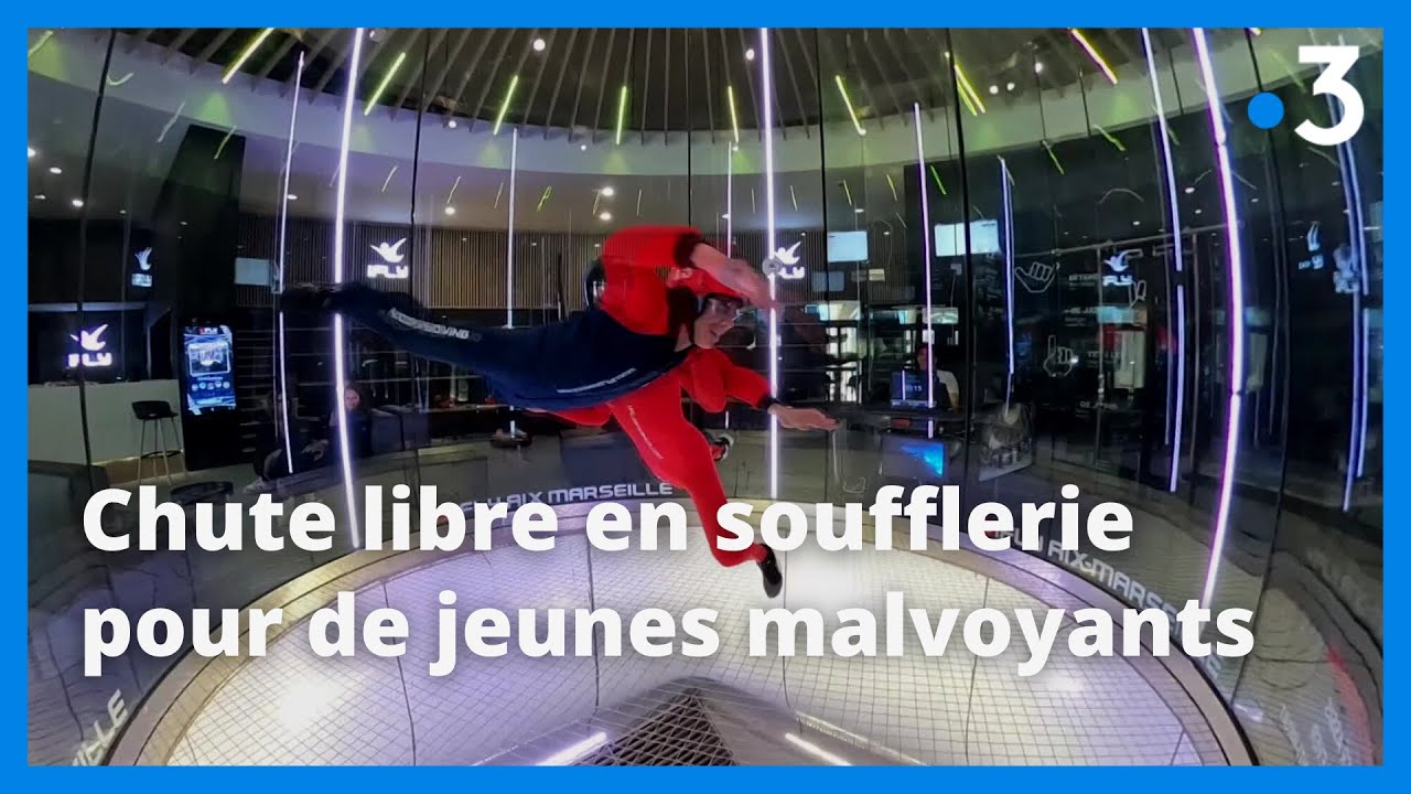 Aix-en-Provence : chute libre en soufflerie pour de jeunes malvoyants
