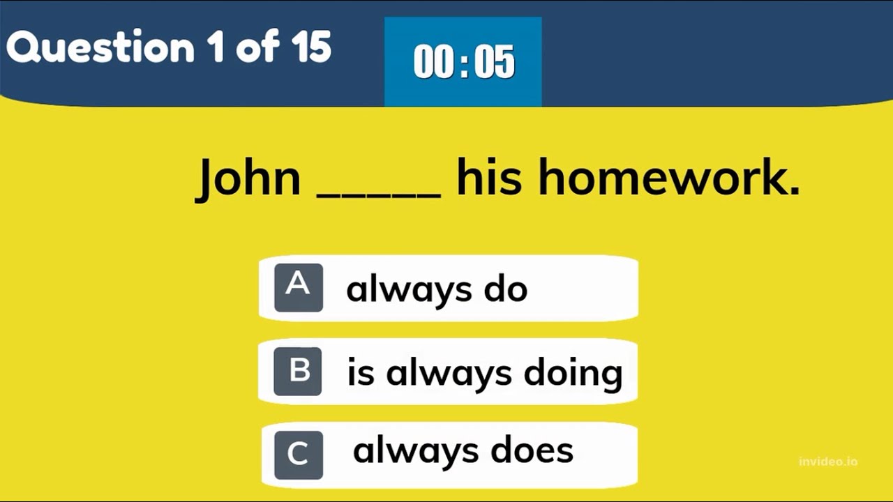 Present Simple VS Present Continuous | Grammar Test