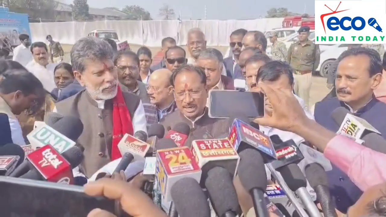 मुख्यमंत्री विष्णु देव साय ने कोरबा में भाजपा कार्यालय की भूमि पूजन किया 
