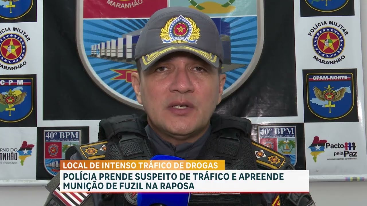 PM apreende drogas, munição de fuzil e pássaros silvestres na Raposa; suspeito é preso