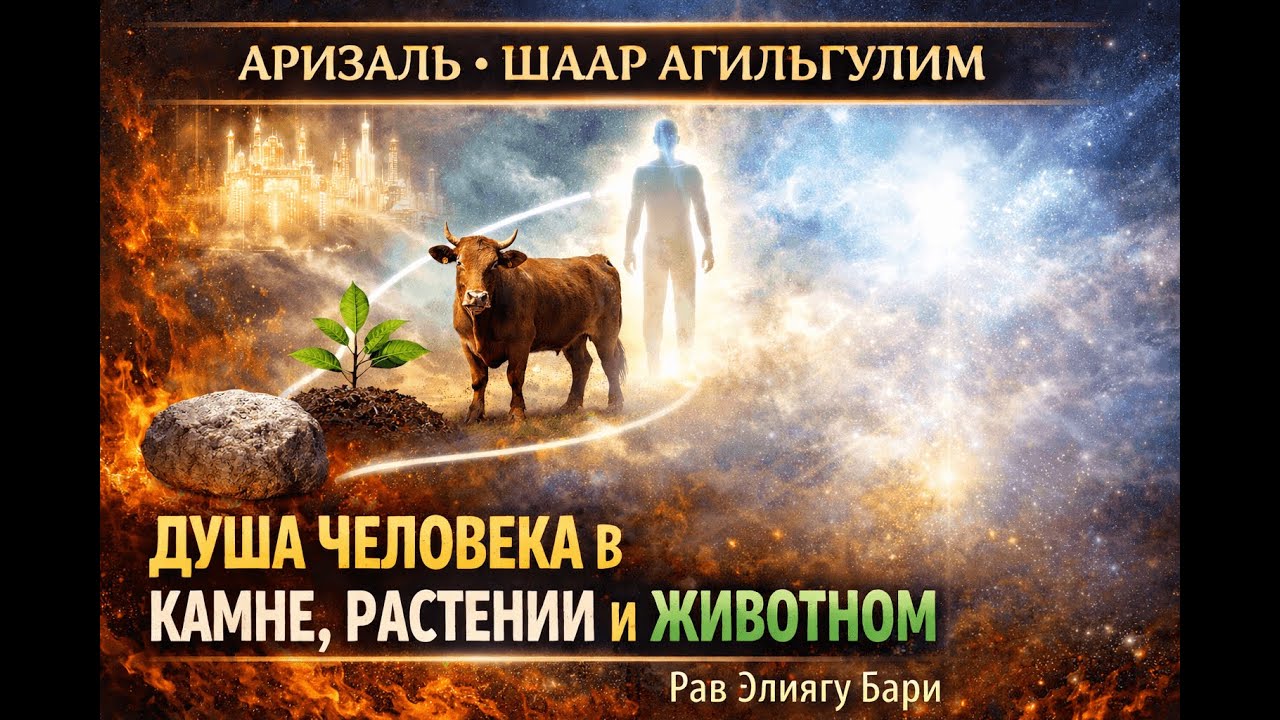 Аризаль – Гильгуль (реинкарнация) в неживом, растительном и животном – Рав Элиягу Бари