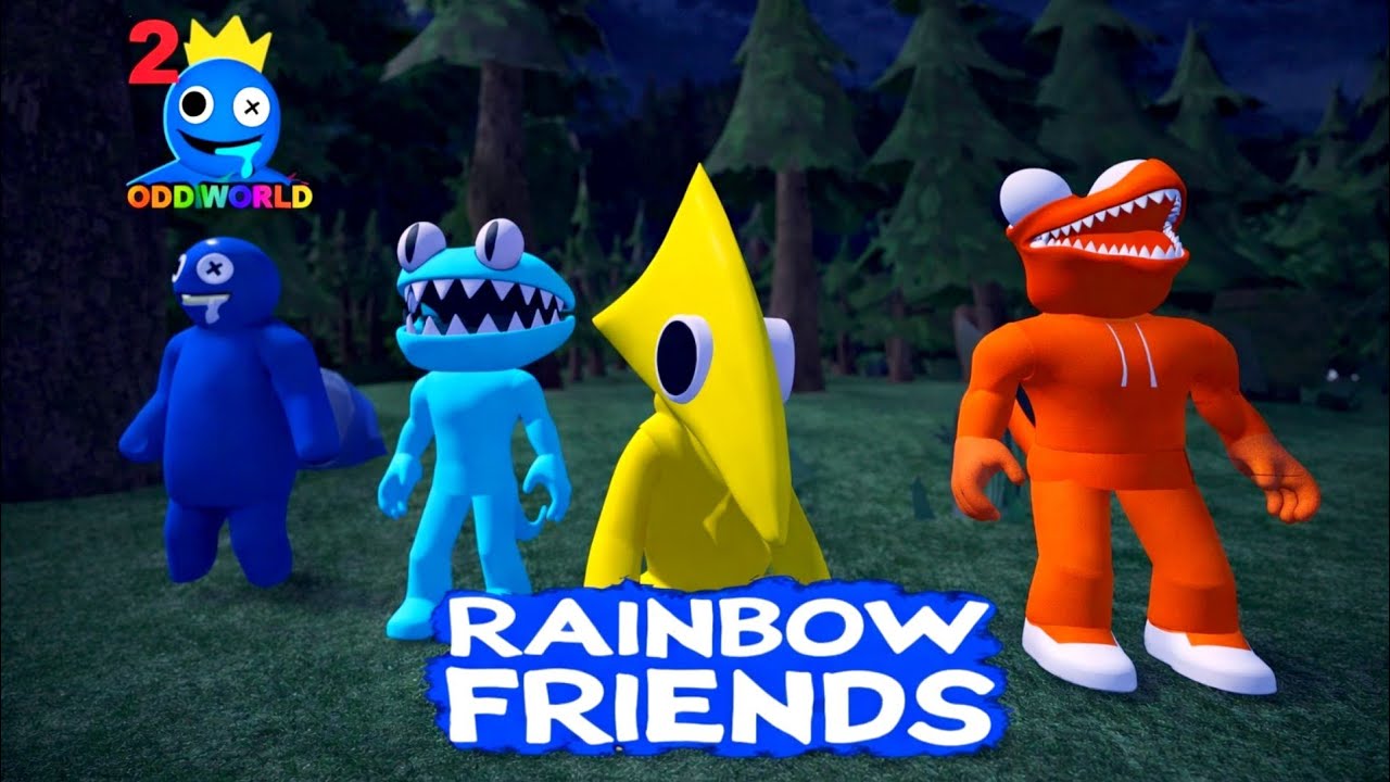 Playing as Orange, Blue, Cyan, yellow, in Rainbow Friends Chapter 2 Full Gameplay | Roblox Game