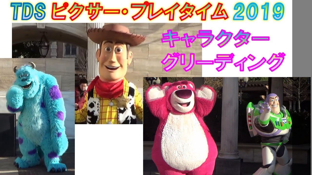 ディズニー・グリーディング「ピクサー・プレイタイム  2019 」(バズ/ウッディ/サリー/ロッツォ）【HaNa】