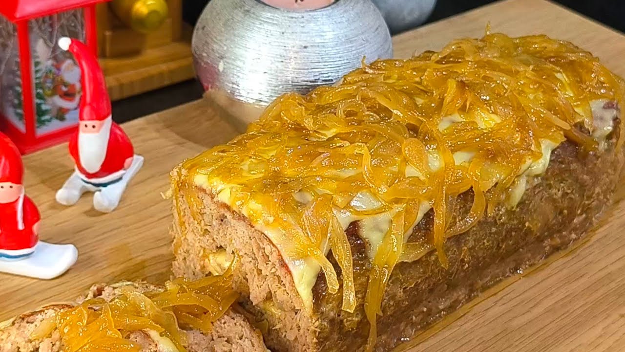 Французький м'ясний рулет з карамелізованою цибулею/French meatloaf #valentsmak 