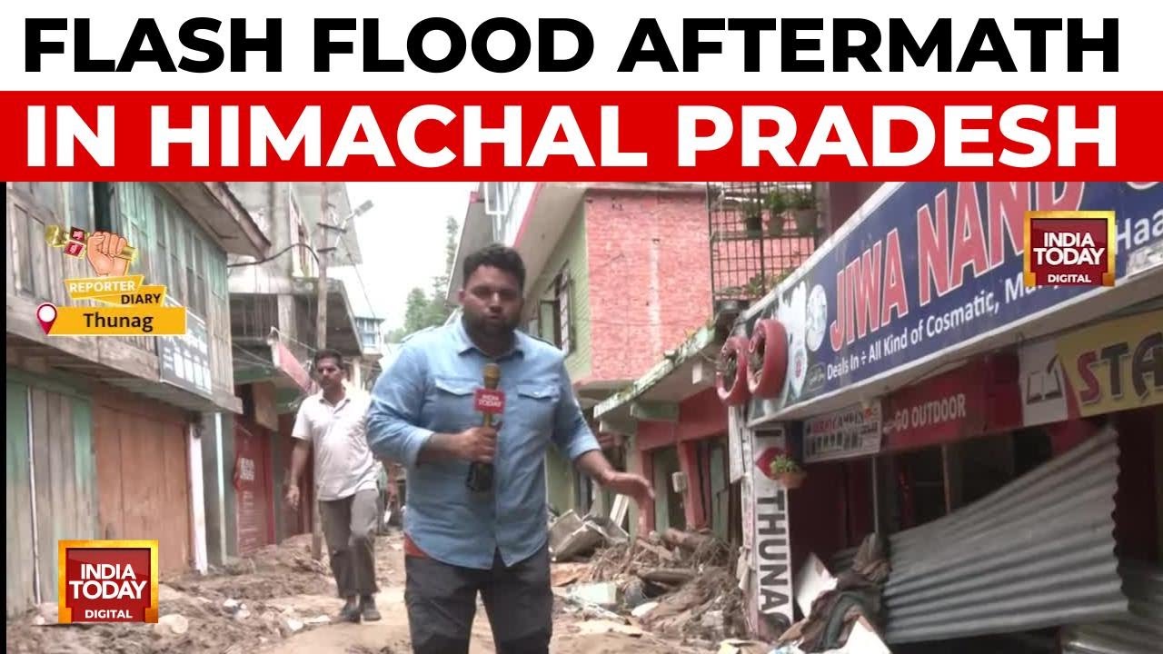 Flash floods Devastate Thunag Market, Locals Struggle To Recover Amid Continued Rain | India Today