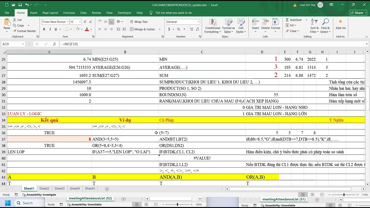 Excel CB   Nhom ham so