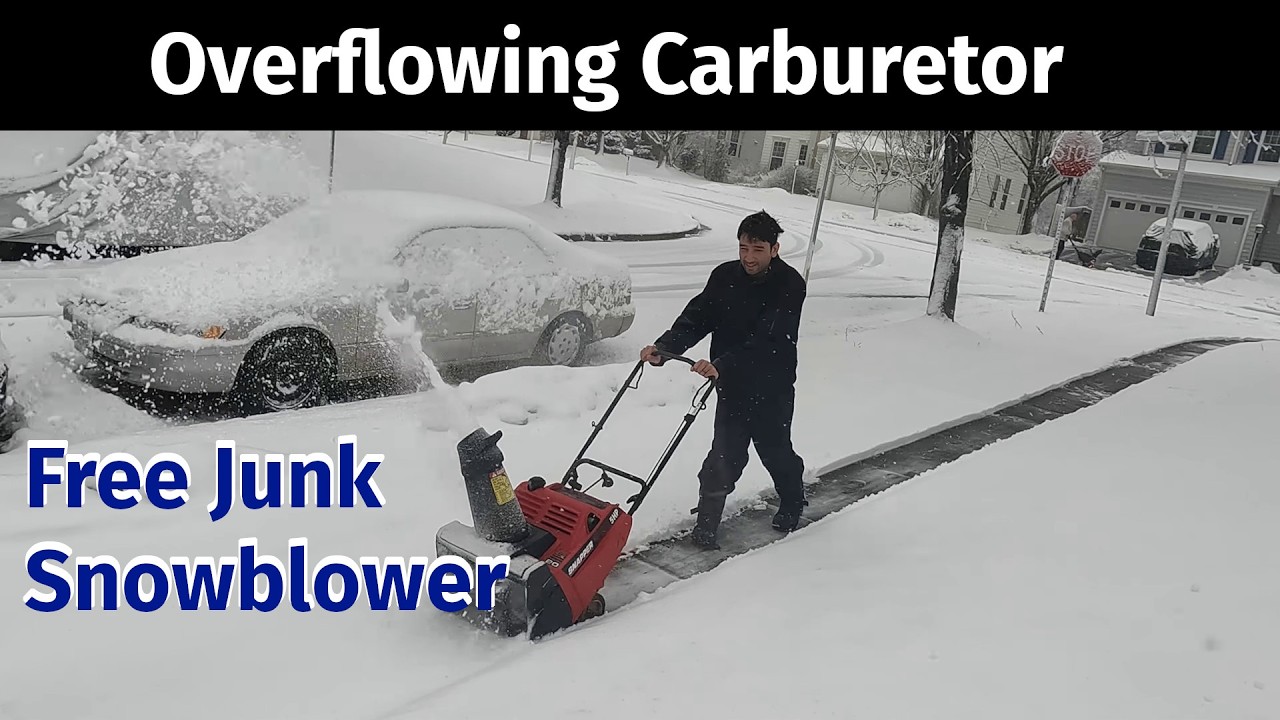 Snapper Snowblower Carburetor Overflowing