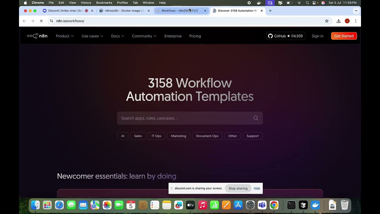 n8n local docker setup + webhook demo COMPLETELY FREE! | Screen Recording 2025 07 05 at 11 53 30 PM
