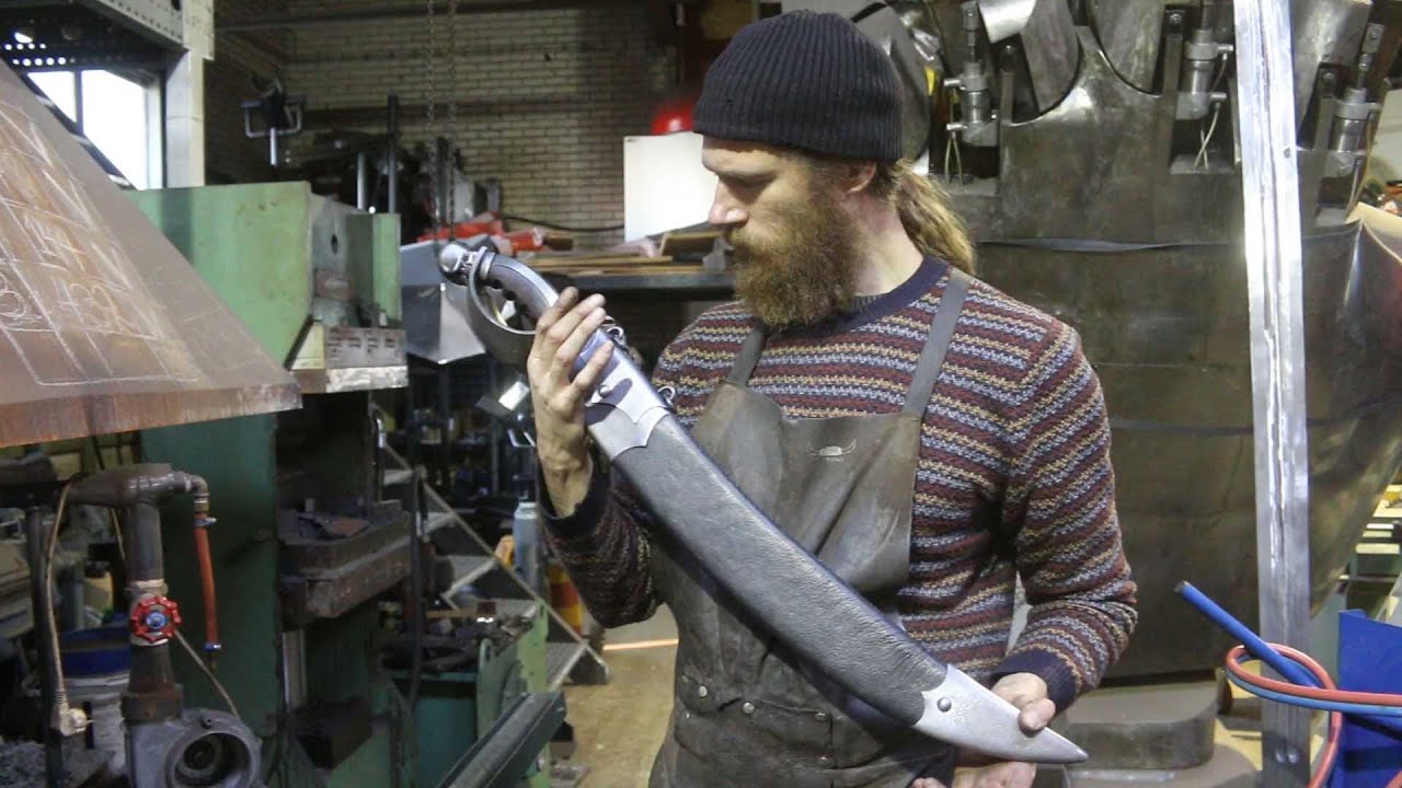 Forging a pirate cutlass, part 7, making the scabbard.
