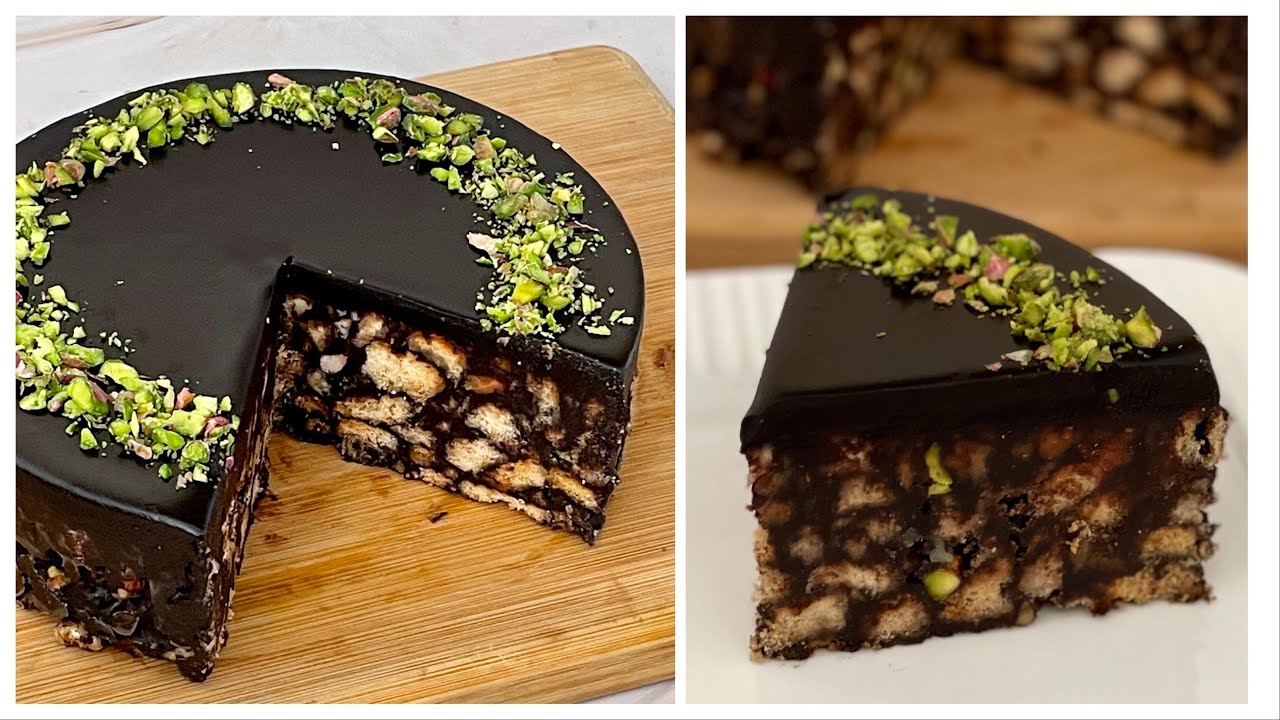 Chocolate Biscuit Cake In 15 Minutes | No Bake, No Oven, No Kadai, No Cocoa Powder | Chocolate Cake