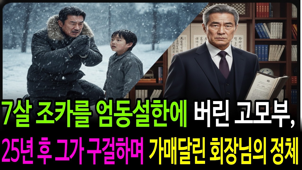 7살 조카를 눈보라 속에 버린 고모부, 25년 후 그가 무릎 꿇고 매달린 회장님의 충격적 정체ㅣ노후사연ㅣ감동사연ㅣ반전사연ㅣ인생사연 ㅣ오디오북