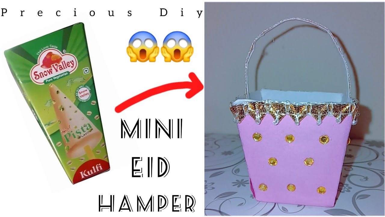 how to make mini eid hampers /gift bucket/hamper for friends #craftideas #diygift #papercraft
