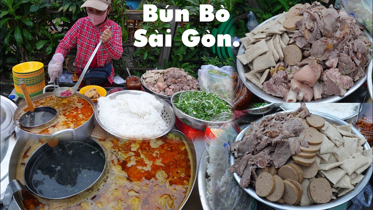 Dân văn phòng khu trung tâm mê như điếu đổ nồi bún bò mỡ nổi sụn xương tái nạm chả đồng giá 30k tô