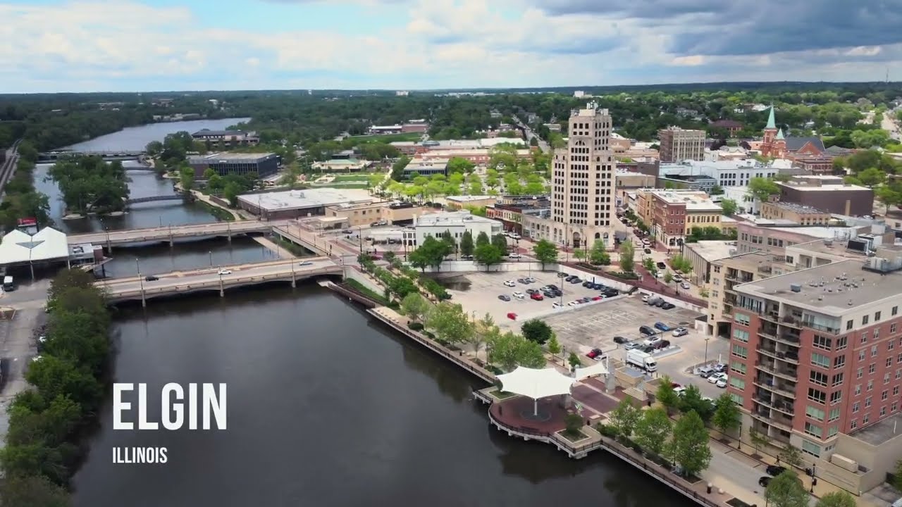 Elgin Illinois 4k Drone Footage