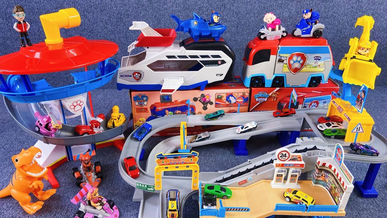 14 Minutes Satisfying with Unboxing，Cool city overpass rail car and Paw Patrol toys ASMR Review Toys