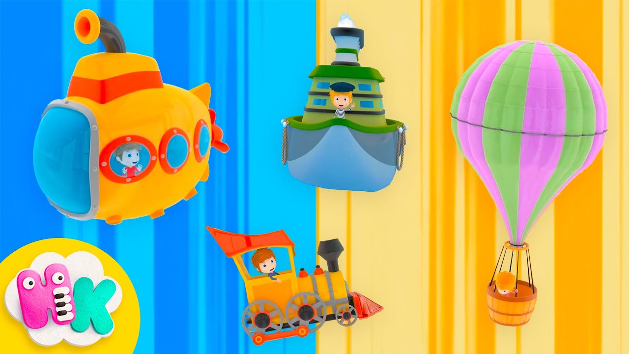 Os meios de transporte 🚂⛵️ Música Infantil | HeyKids em Português