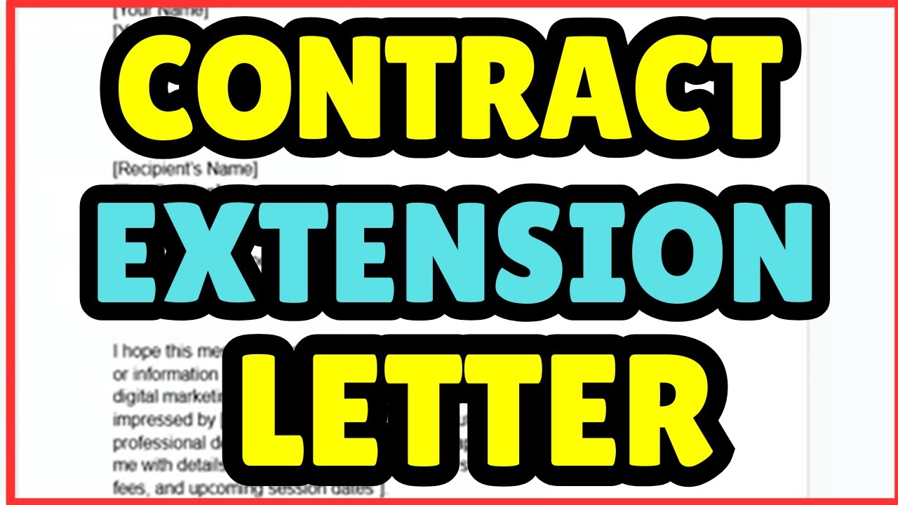 How to Write a Professional Contract Extension Letter | Full Guide