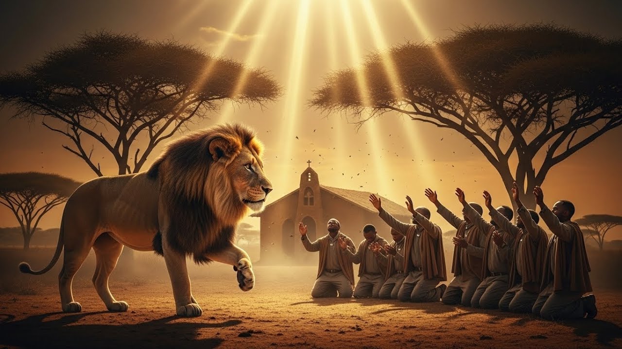 Un león hambriento acorraló a 12 misioneros en Etiopía... lo que pasó después es inexplicable
