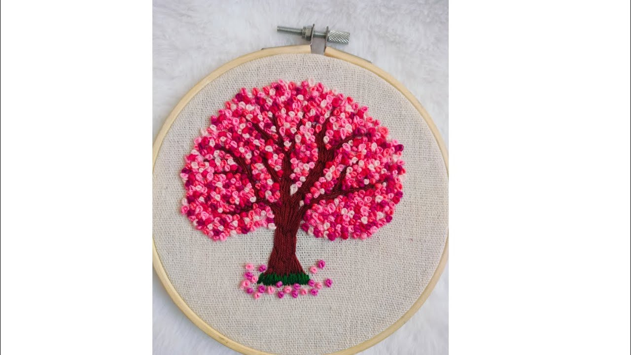 “Beautiful blossom tree embroidery | Hand embroidery art 🌸”