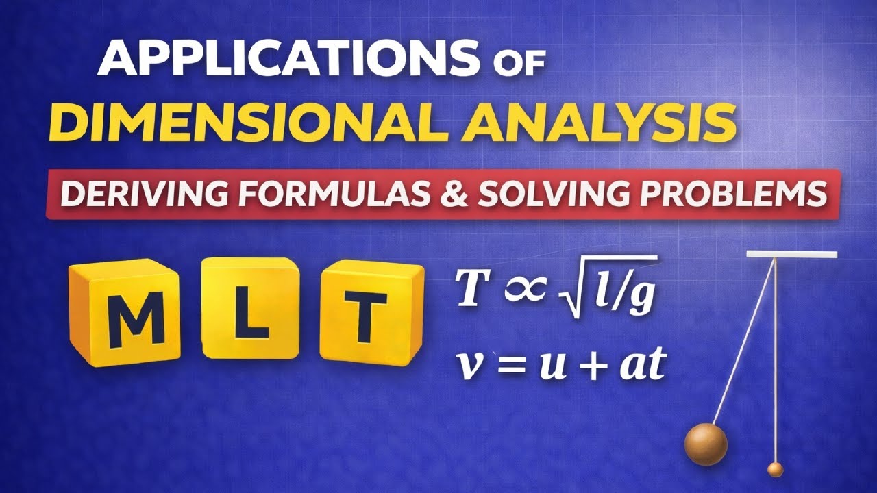 Applications of Dimensional Analysis | evigyan