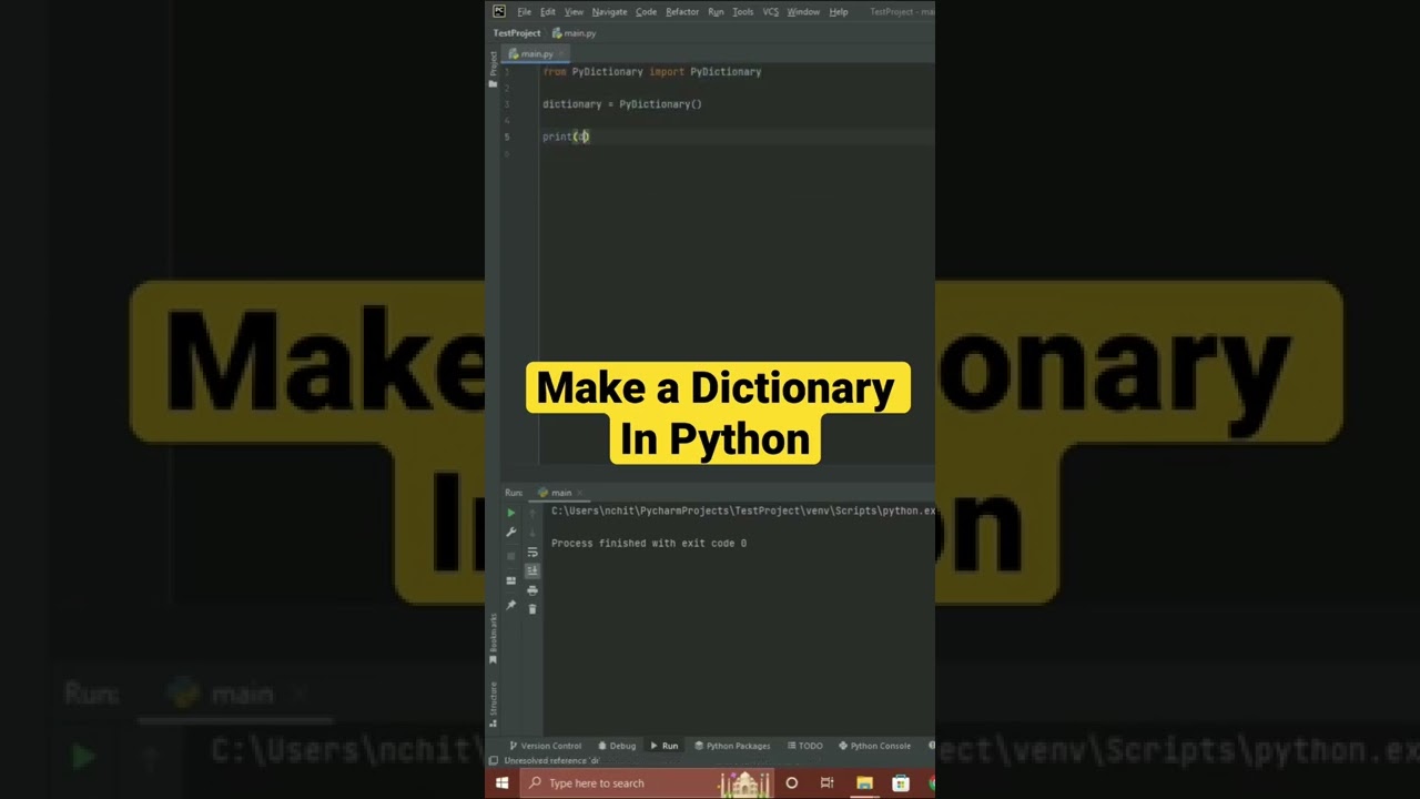 Create a Dictionary Using Python