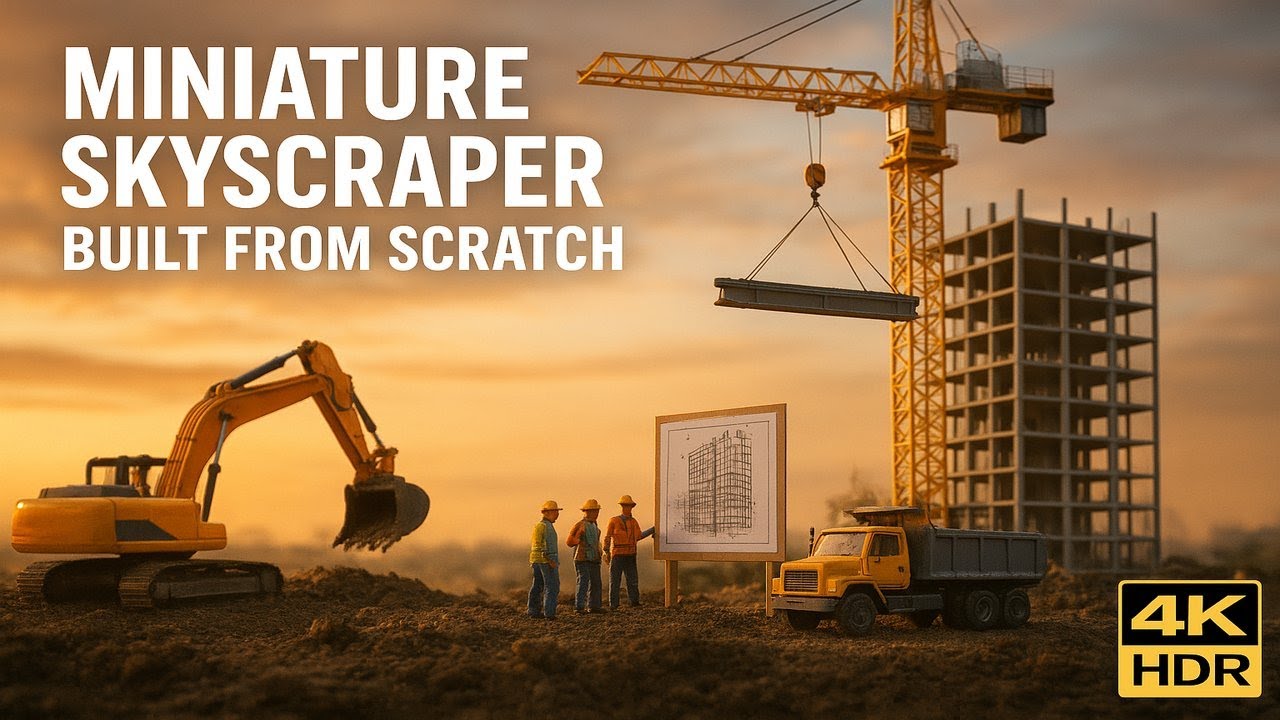 MINIATURE ZONE Epic Miniature Building Project | Watch a Skyscraper Rise in 2 Minutes