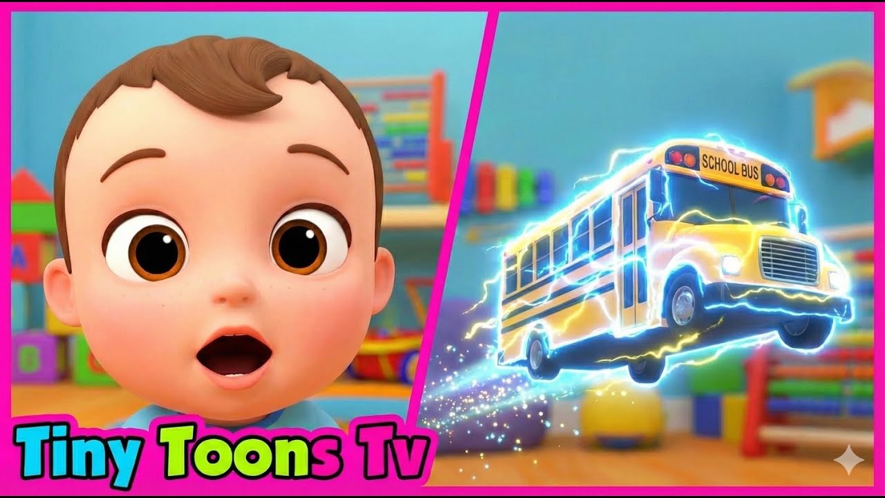 🚌 Wheels on the Bus Go Round and Round | Nursery Rhymes & Kids Songs   | Tiny Toons Tv