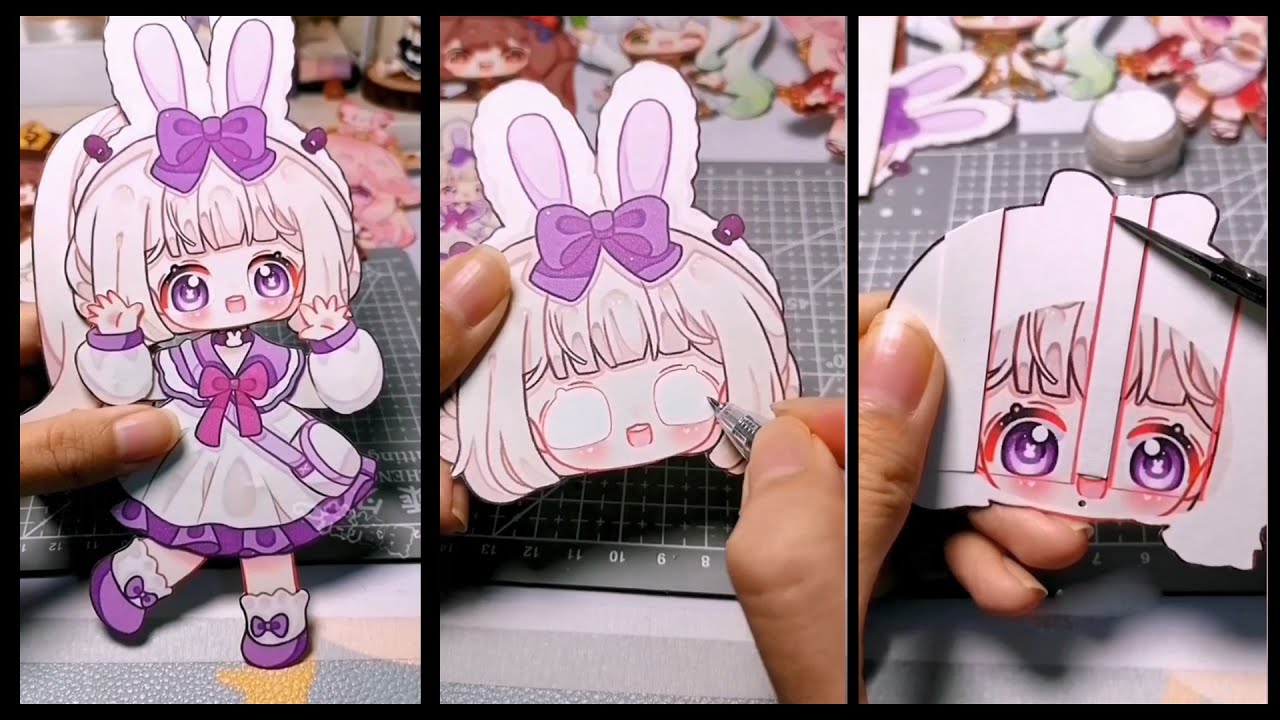 Как сделать бумажную куклу Gacha life и аутро из фильма Gacha | Рисовать так легко, аниме