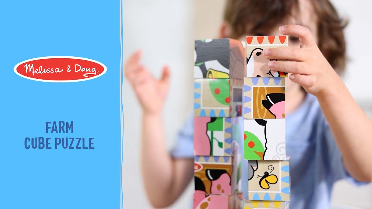 Melissa & Doug Farm Cube Puzzle - 16 Pieces