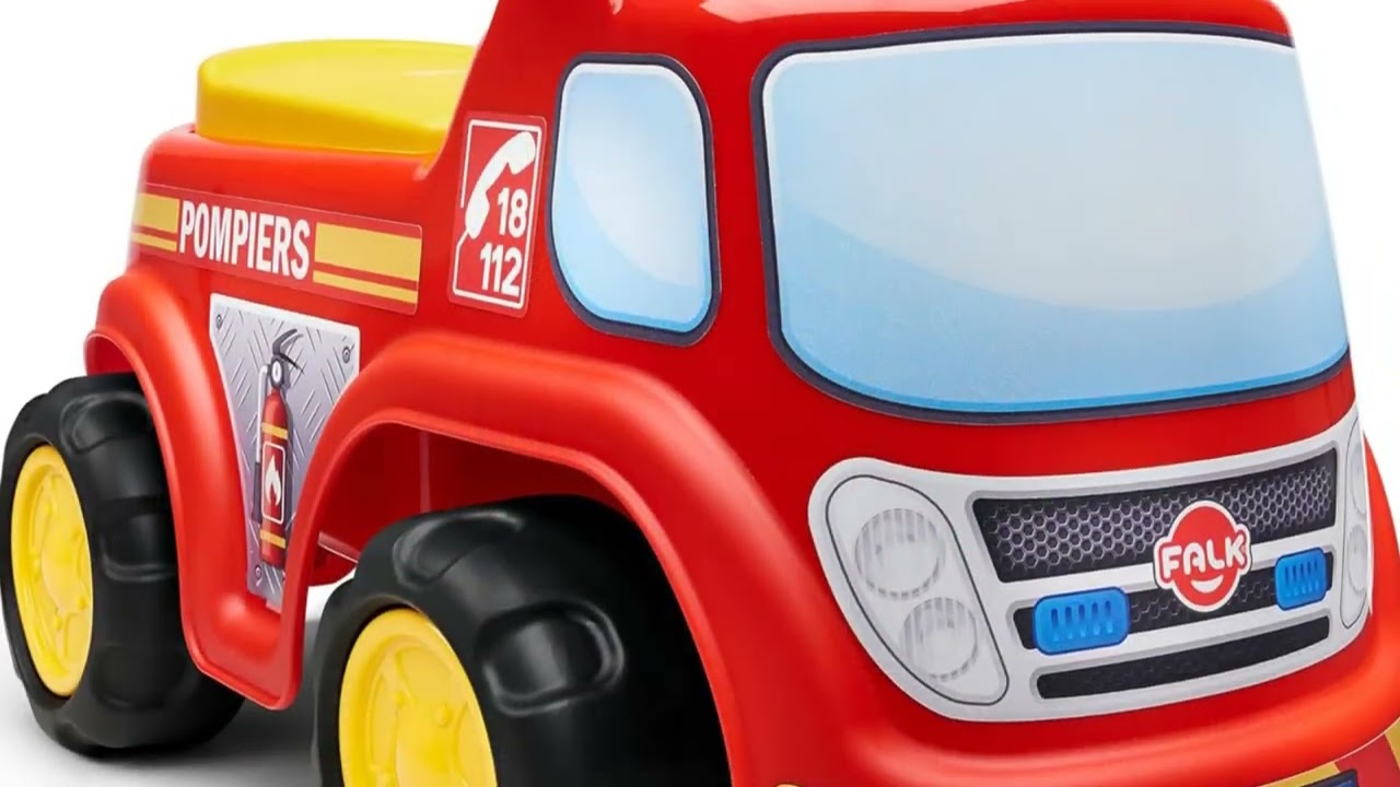 Falk Fire Truck Ride-On 🚒 | Push Car with Opening Seat & Horn