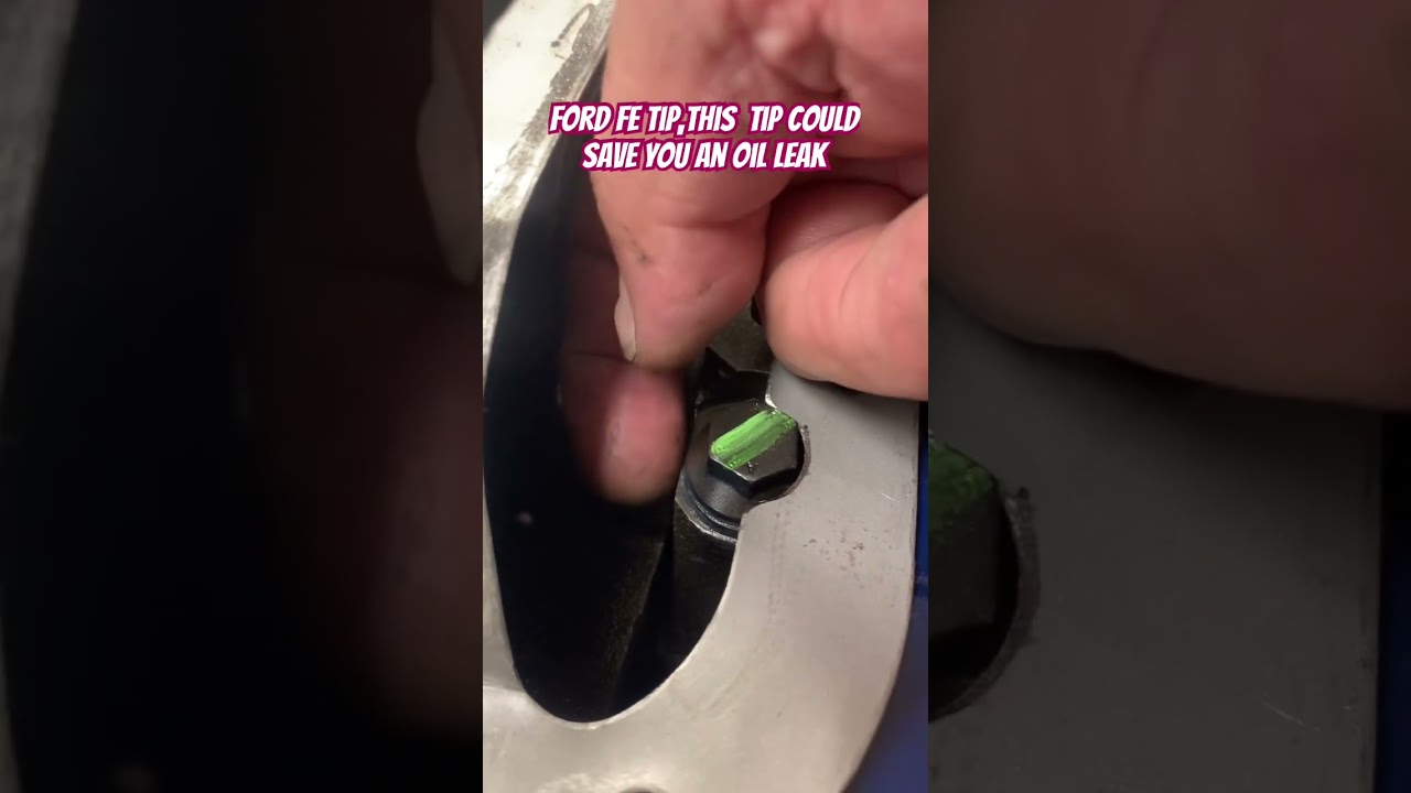 Ford Fe tip,this  tip could save you an oil leak. Need to watch this if you&rsquo;re running ARP bolts.