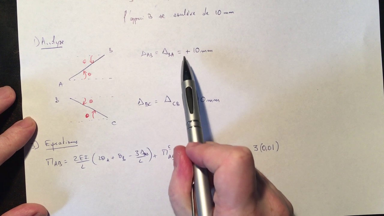 Chapitre 7 - Comment considérer les déplacements d'appuis pour la méthode des rotations