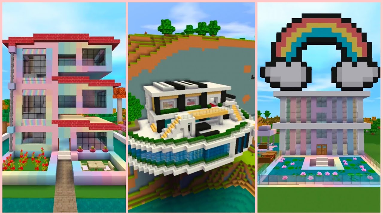 DIY Minecraft,Mini World/How To Build Cute House In Minecraft❤️🔥🥰/Ep2