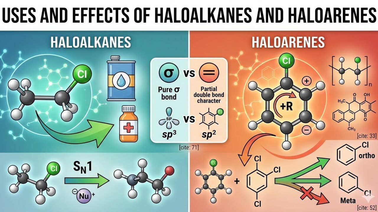 Haloalkanes & Haloarenes: Uses vs Environmental Damage 😱 | CUET UG Chemistry 2026