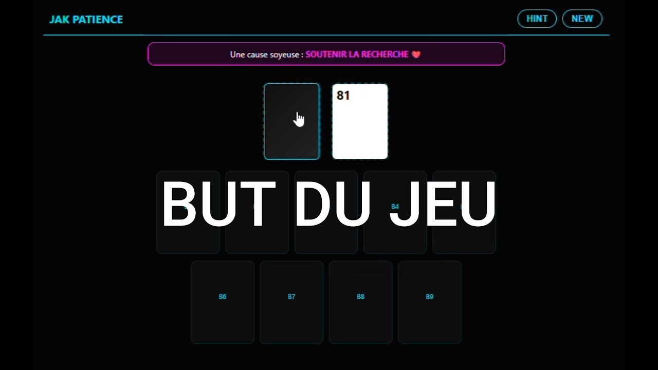 JAK PATIENCE : Le Solitaire qui soutient la Recherche