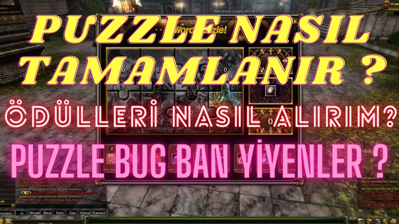 Knight Online Puzzle Bug Ban ! Puzzle Nasıl Tamamlanır #knightonline #knightonlinefarm