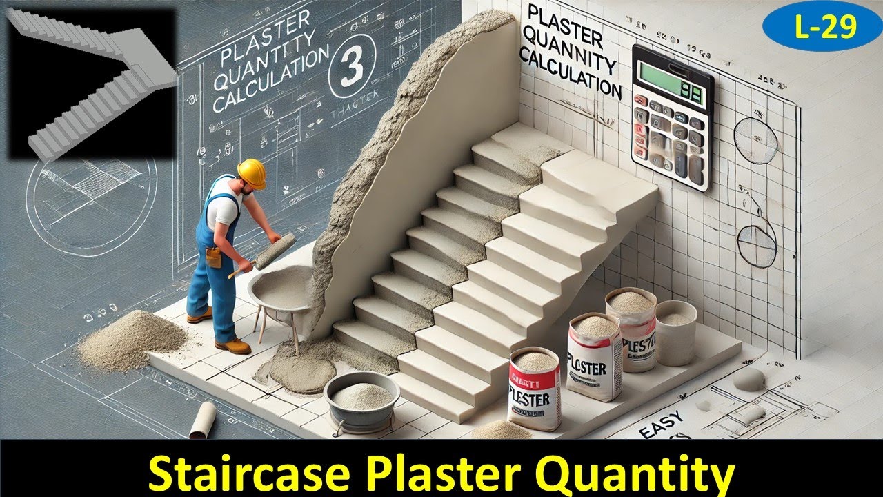 Staircase Plaster Measurement | Quantity Of Staircase Plaster | Stair Plaster Quantity