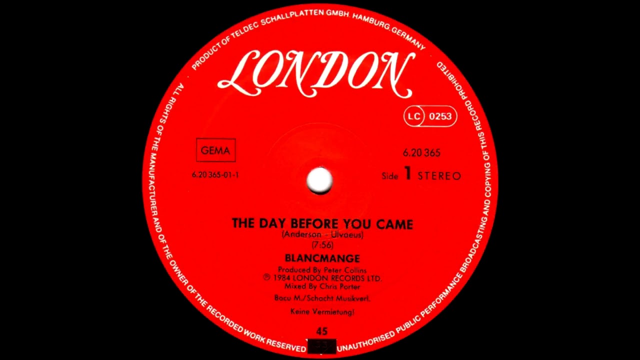 Blancmange - The Day Before You Came (Extended Version) 1984