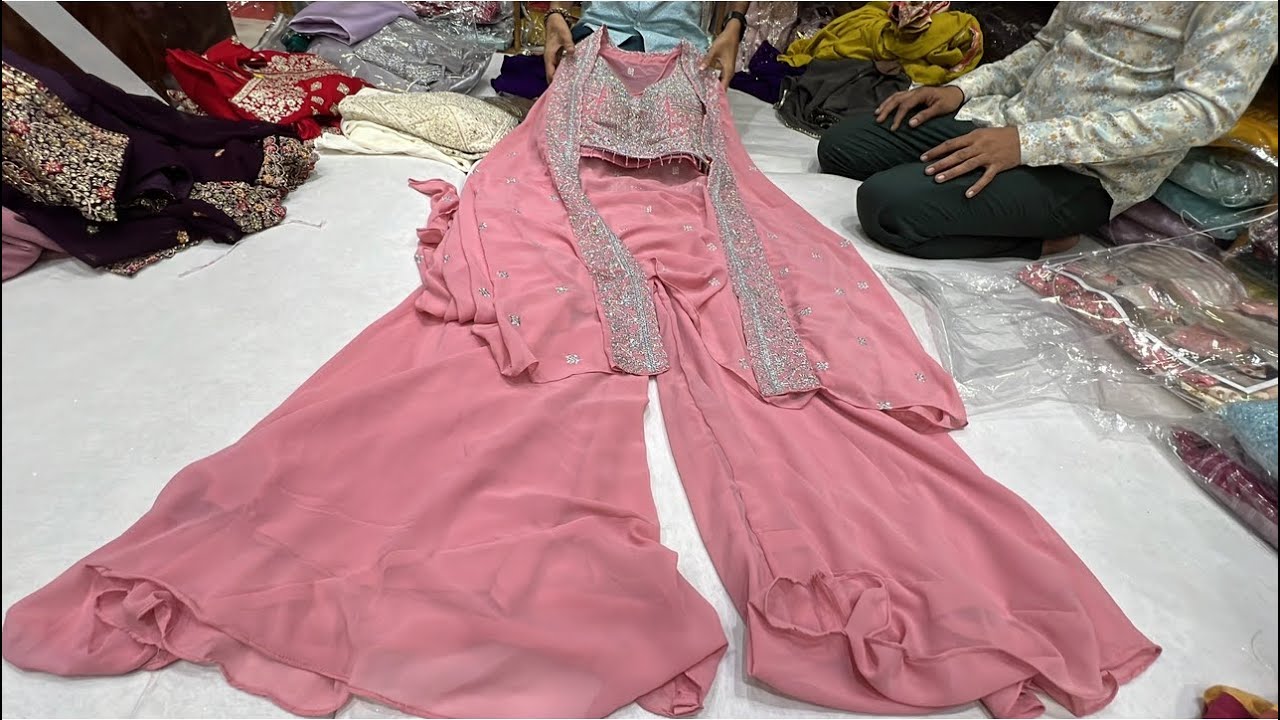 chickpet Bangalore designer lehangas & indo western dresses||Single piece courier available