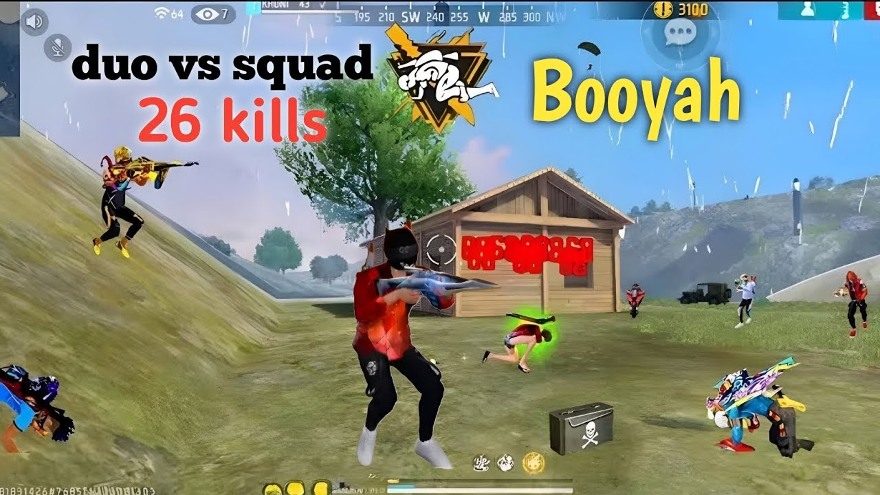 Duo vs squad br rank 26 kills Booyah in grandmaster lobby with brother 🔥😈 !!