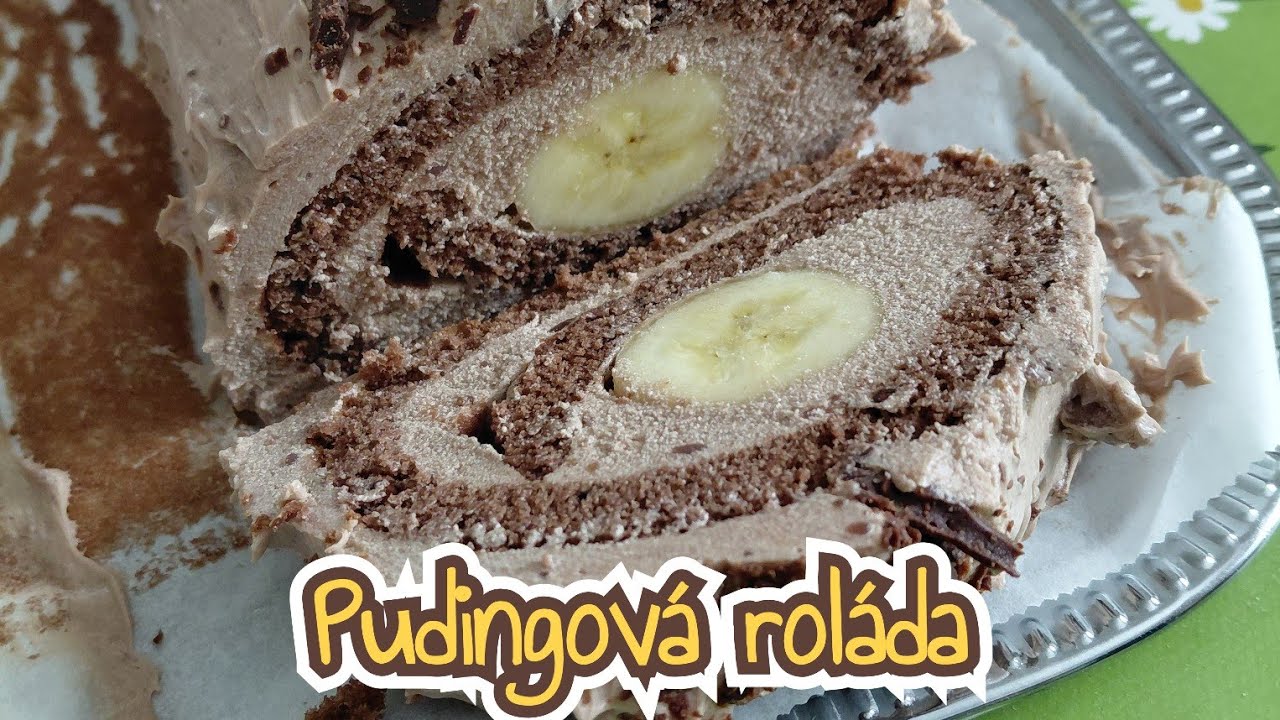 Dokonalá, nadýchaná pudingová roláda s banánem 😋🍌