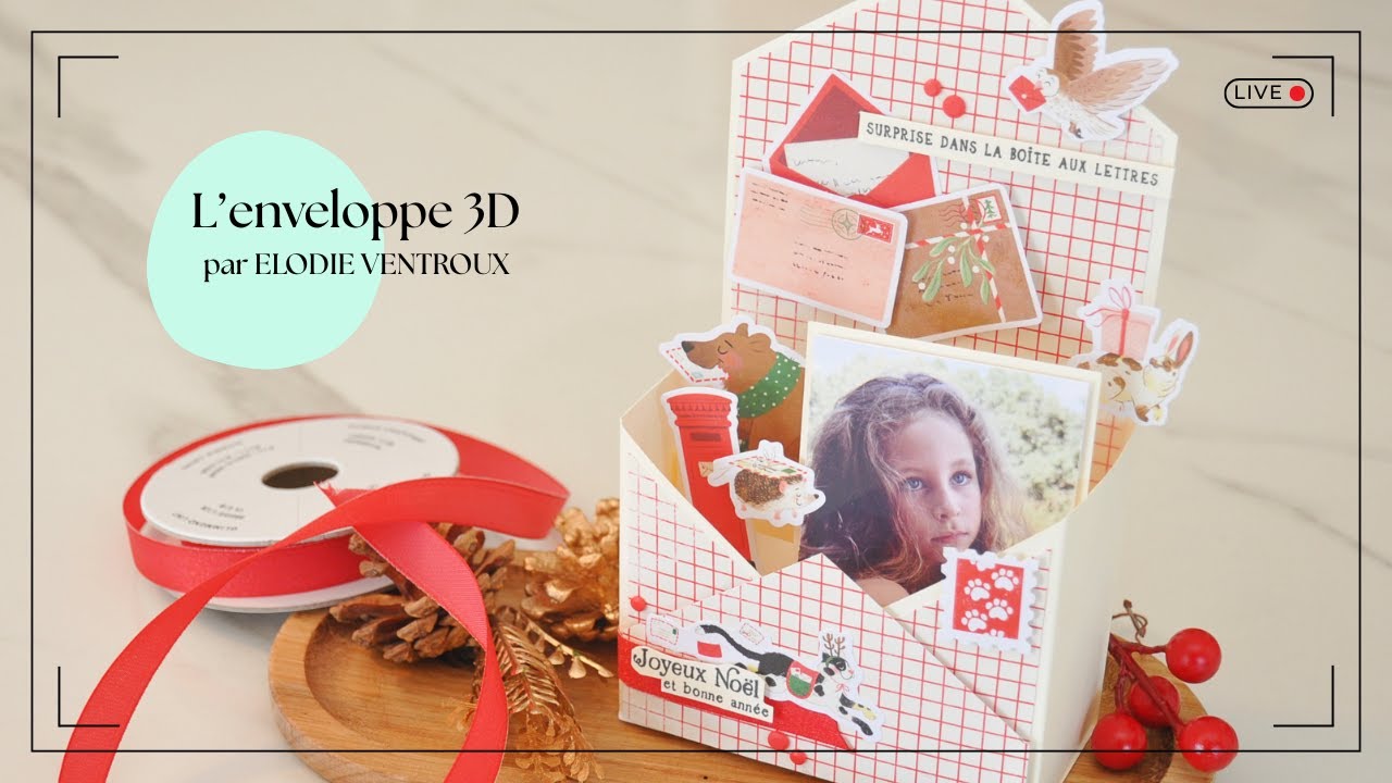 Enveloppe 3D livraison du pôle nord #stampinup #diy #loisircreatif #noel #homedecor #boîte