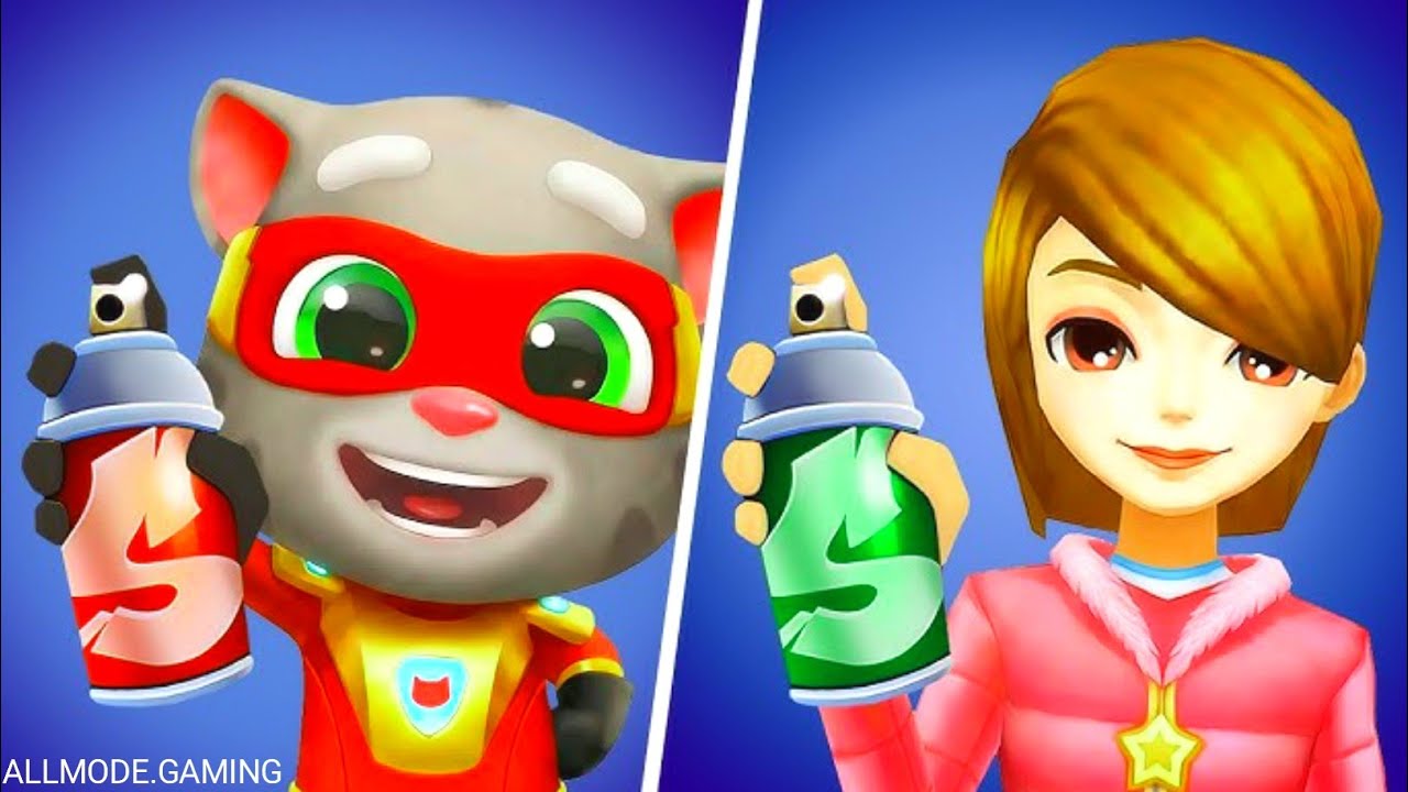 Subway Princess Runner vs Talking Tom Run 🏃‍♀️ | Ultimate Speed Battle | Android Gameplay#games 