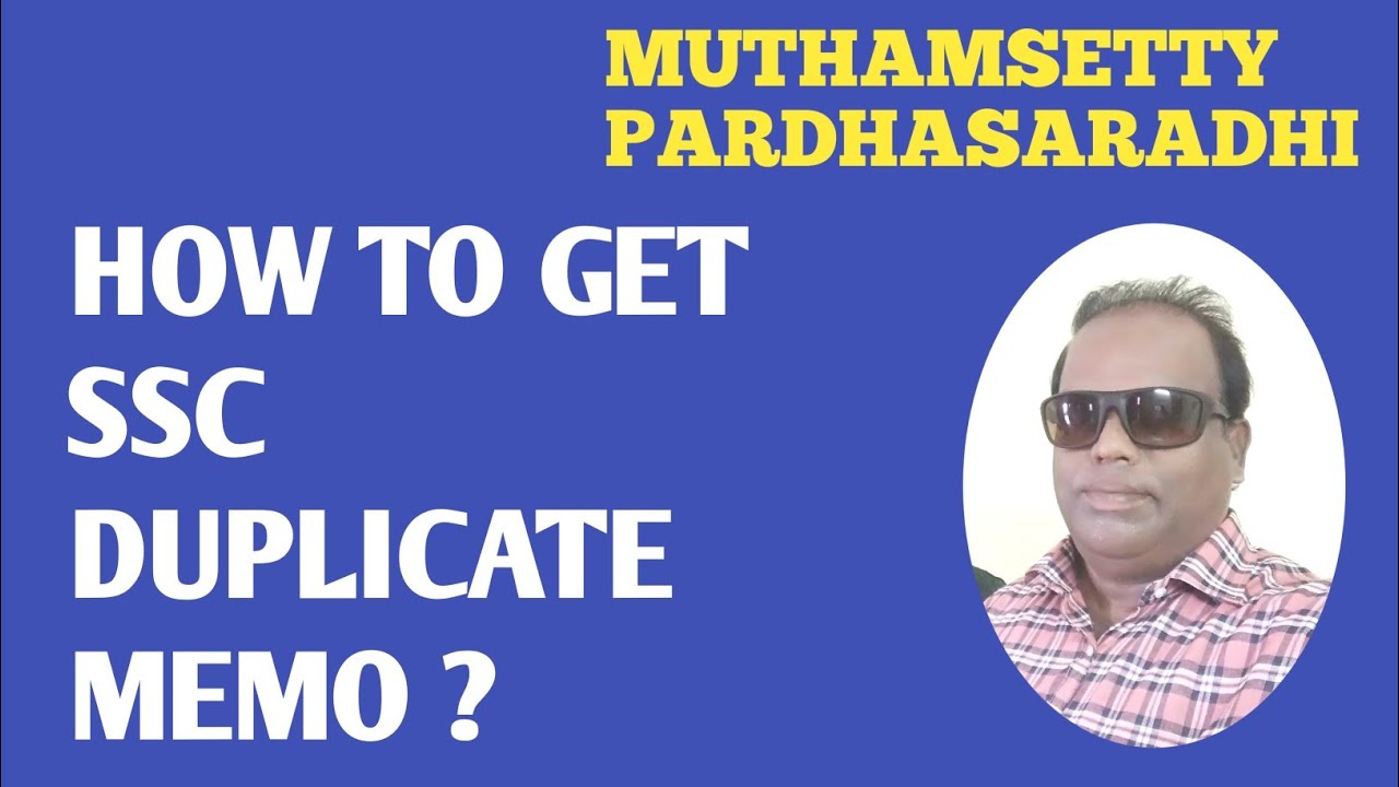 HOW TO GET SSC DUPLICATE MEMO ?