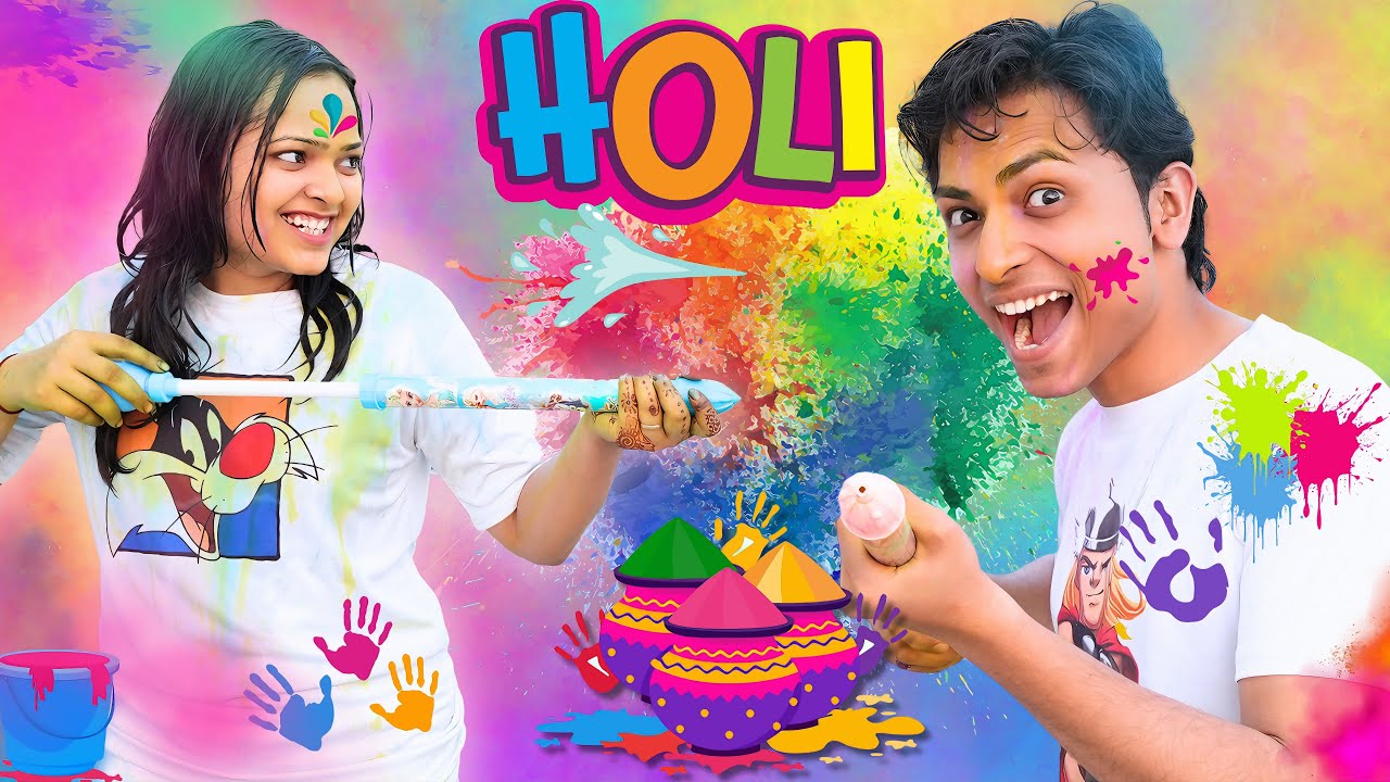 Extreme Holi challenges 🤣🔫💧@The Target siblings