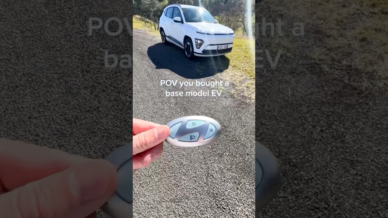 Inside a base model electric car 👀 #cars