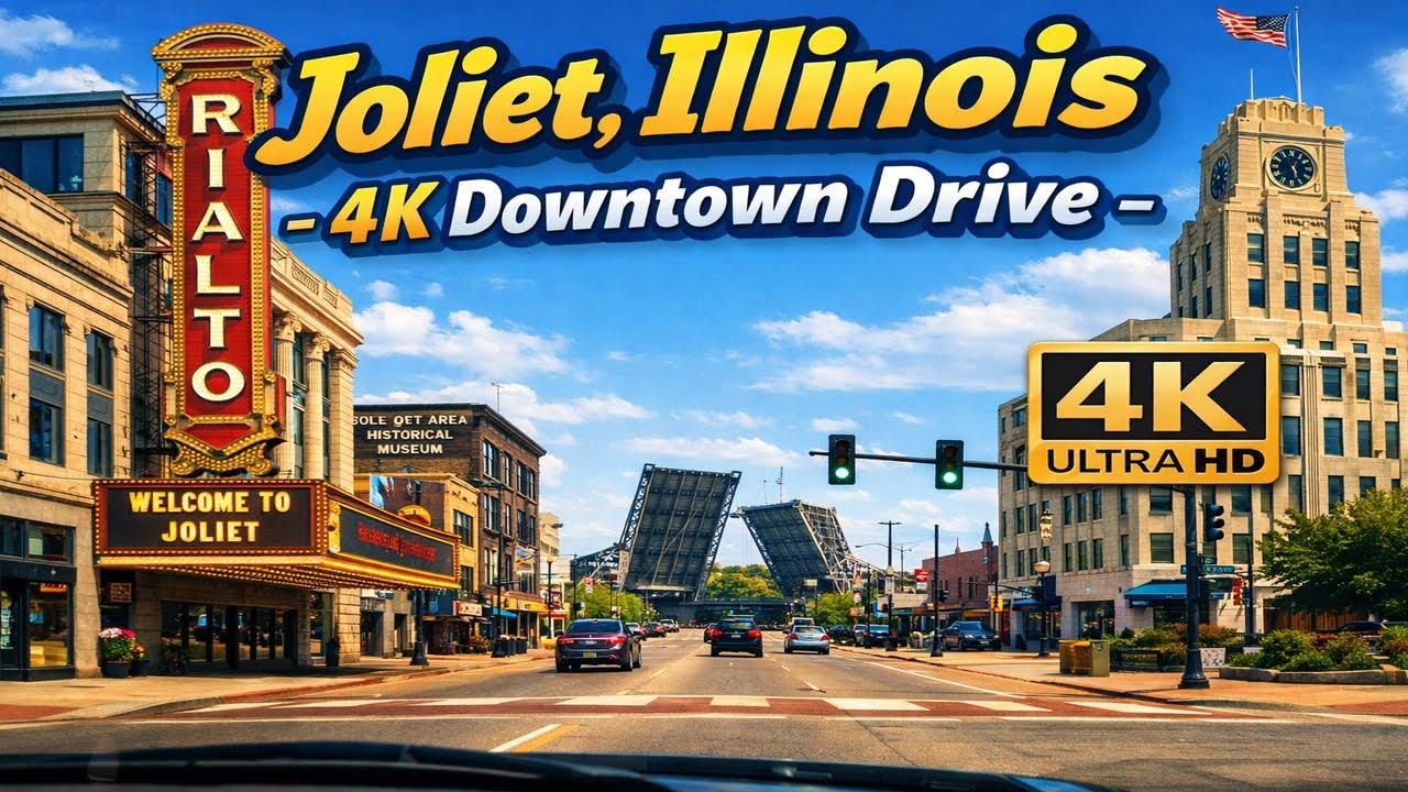 Joliet, IL - 4K Downtown Drive
